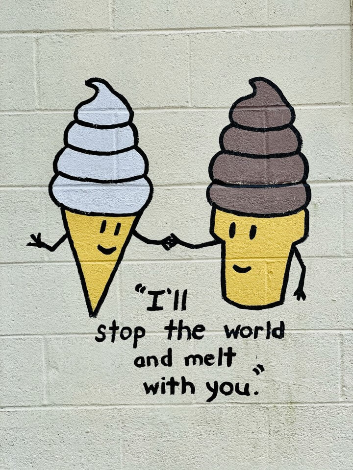 An adorable mural with quote