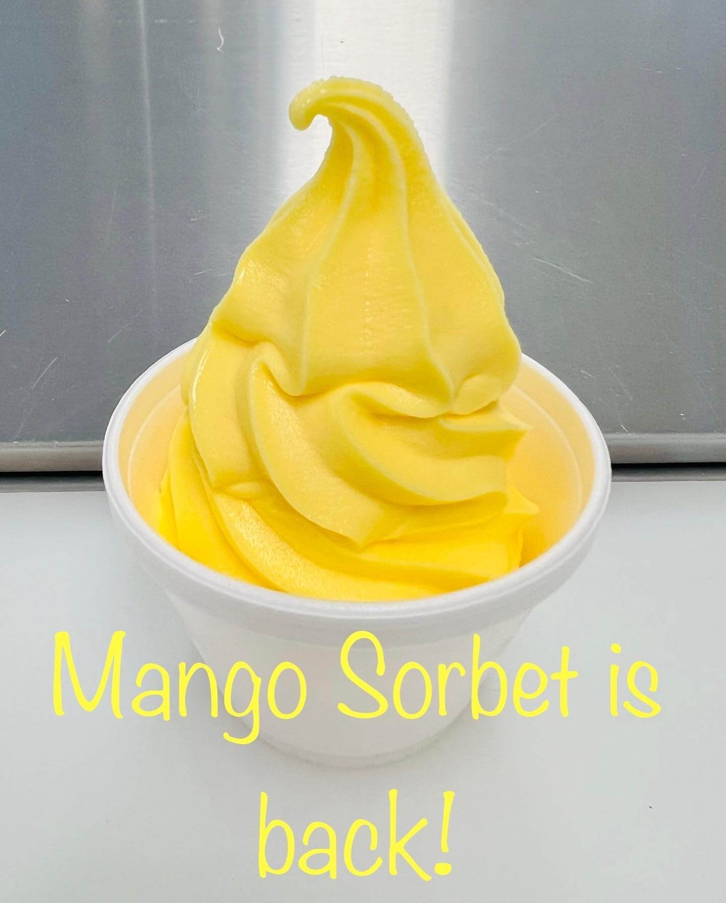 The triumphant return of mango sorbet